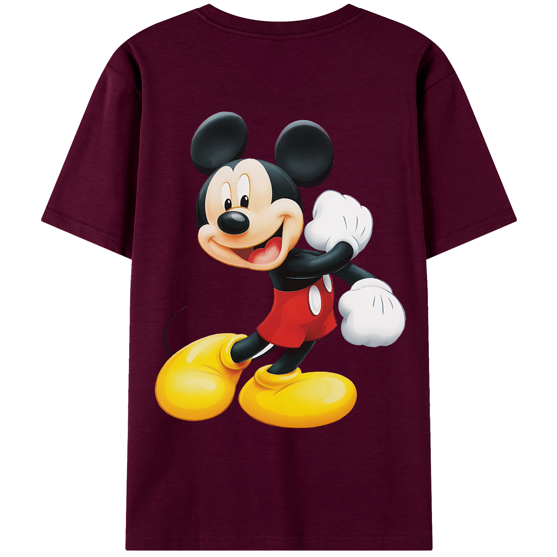 （画像用） ミッキーマウス Mickey Mouse レディース半袖Tシャツ(バックプリント)
